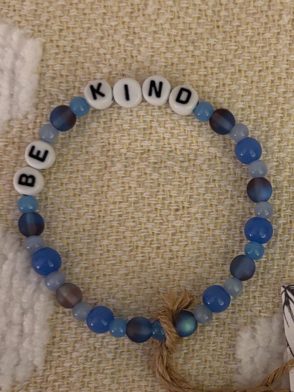 Be Kind Blue Beaded Bracelet